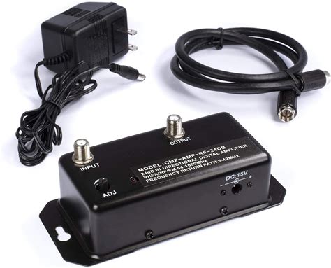 powered tv antenna distribution box|hdtv antenna amplifier cable.